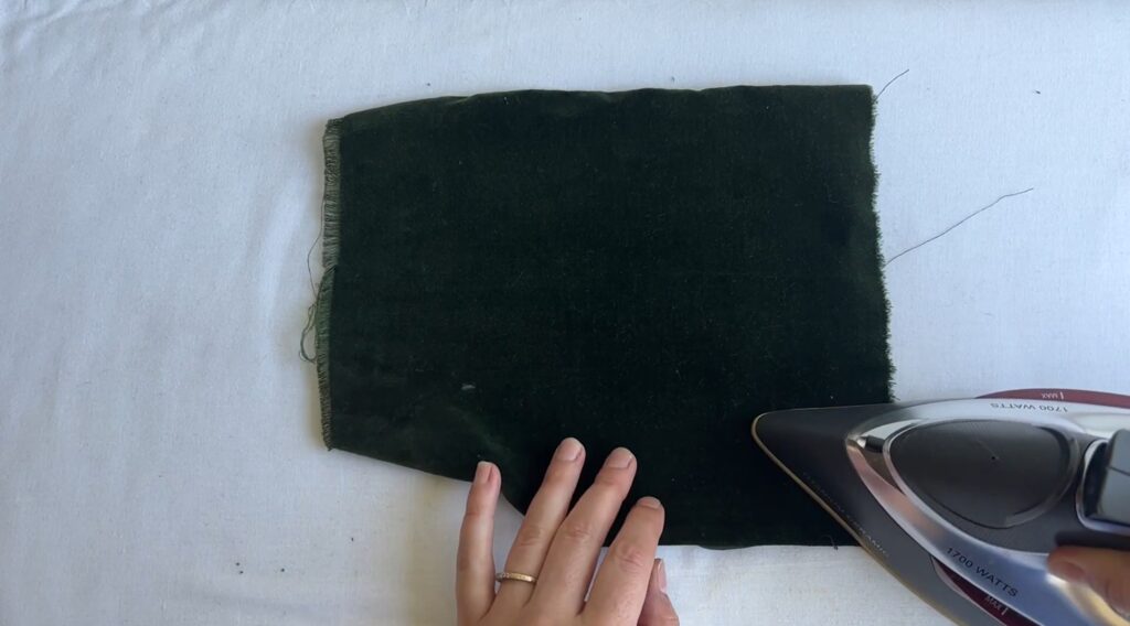 Press a napped cloth